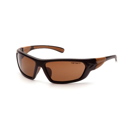 Carhartt Carbondale, Safety Glasses, sandstone bronze Lens, black Frame, Half-Frame CHB219